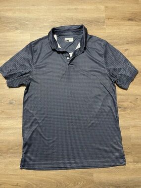 PGA Tour Navy Micro-Pattern Polo
